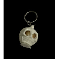 Брелок с черепом и слизом, 5 см, мягкий слайм в глазах, креативный аксессуар