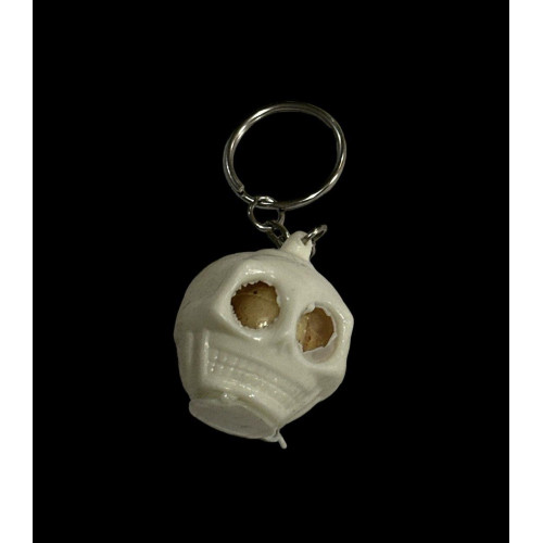 Брелок з черепом та слизом, 5 см, м'який слайм в очах, креативний аксесуар