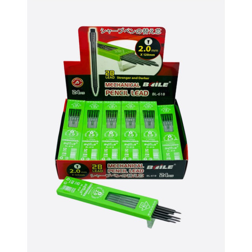 Графітовий стержень для механічного олівця BL618 — 2.0 мм, змінний грифель для креслення та малювання
