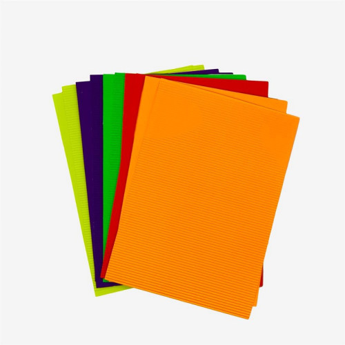 Гофрокартон неоновий А4, 5 кольорів – набір 10 аркушів для творчості та декору