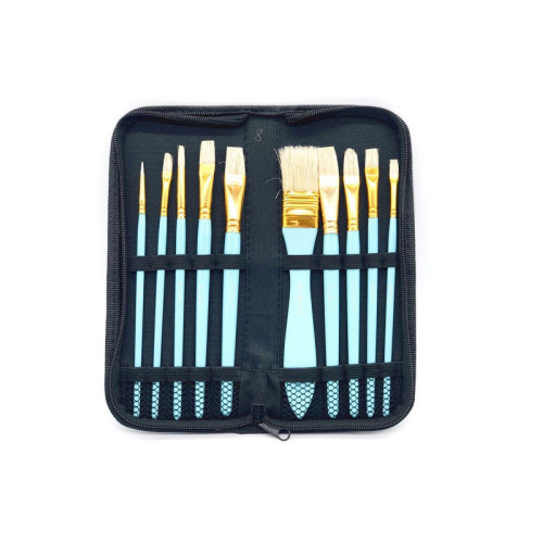 Набір пензлів Artist Brusher 19,5 см, шерсть, для акварелі, олії, гуаші, художні