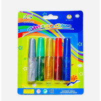 Клей силикатный с блёстками X-5, 6 гр – набор 5 цветов для творчества и декора