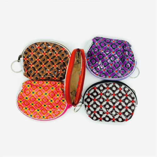 Кошелек-брелок на змейке с карабином (10x8 см)