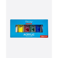 Набор акриловых красок CAMIS QSA0620, 6 цветов по 20 мл – для творчества и декора