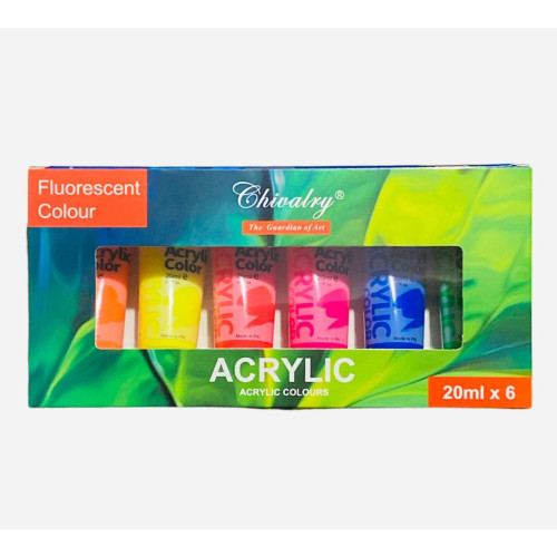 Набір перламутрових акрилових фарб 6 кольорів по 20 мл | Для творчості та дизайну