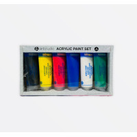 Набор акриловых красок CAMIS, 6 цветов по 75 мл – для холста, дерева, керамики, профессиональные