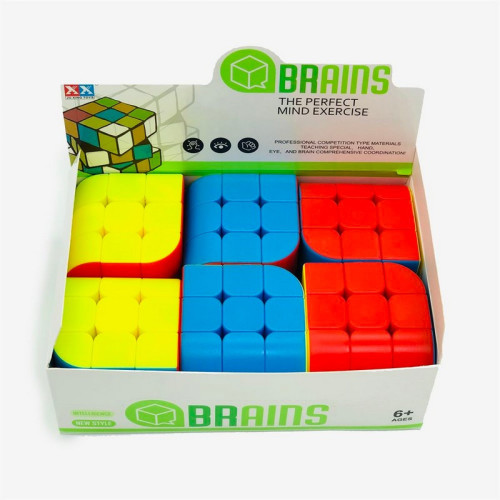 Кубик Рубика 3х3 Brains, 5.5 см, со скругленными углами, гладкий механизм-1