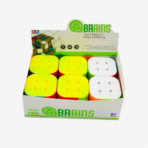 Кубик Рубіка 3х3 Brains (5,4 см) | Головоломка зі скругленими кутами та швидкісним механізмом-1