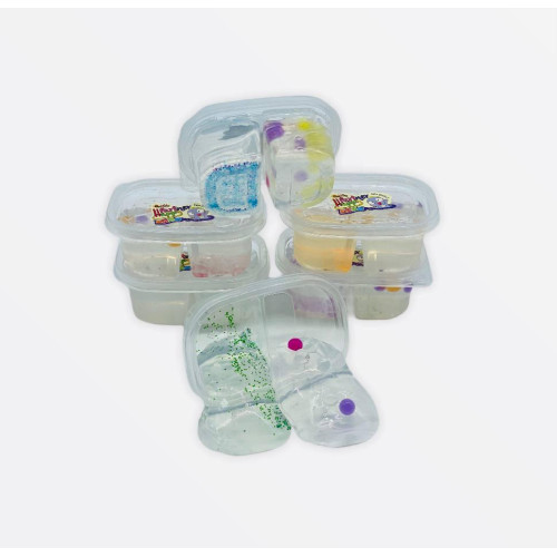 Слайм прозрачный с наполнителем 144 г, антистресс игрушка для детей и взрослых-1