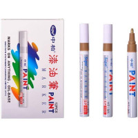 Маркер-краска золотая Paint JC-110, перманентный, с эффектом металлик, лакированная