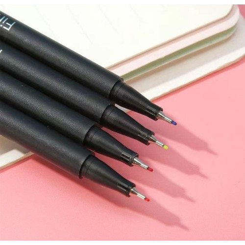 Лінери FINELINER 0.4 мм, набір 12 кольорів, для скетчингу, креслення та дудлінгу-2