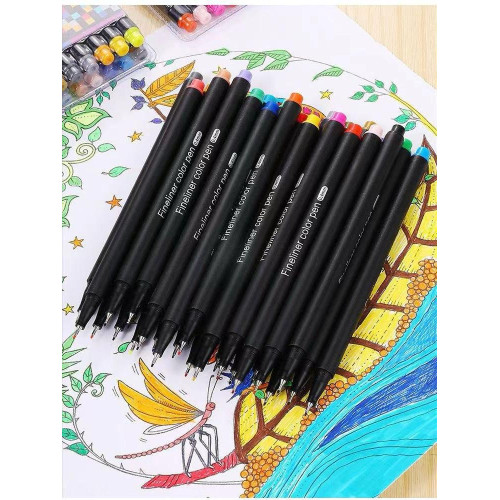 Лінери FINELINER 0.4 мм, 24 кольори, для скетчингу, креслення, дудлінгу та малювання-2