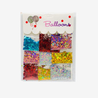 Набор глиттер-конфетти с голографией 9 цветов , блестящий наполнитель для воздушных шаров, декоративная крошка