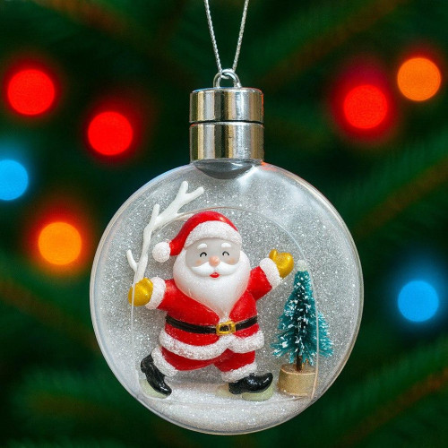 Набір новорічних LED-куль (4 шт, діаметр 10 см) – світні прикраси на ялинку-1