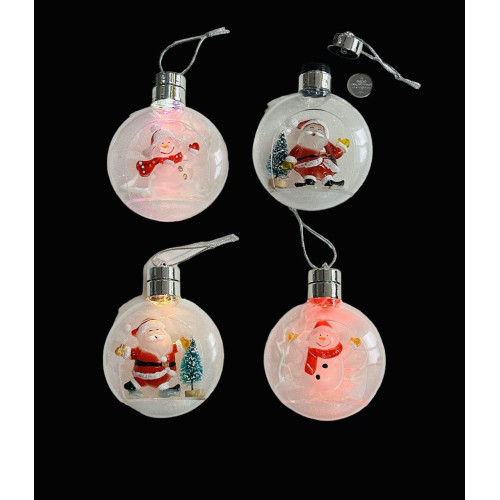 Набір новорічних LED-куль (4 шт, діаметр 10 см) – світні прикраси на ялинку-6