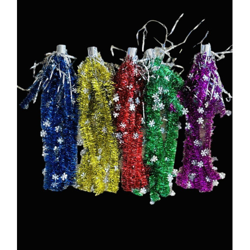 Новогодняя мишура «Rain Fountain» | Фонтан дождя 5 цветов, 60 см для украшения праздников-1