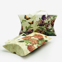 Подарочный пакет с горизонтальной загрузкой 44×25 см – бумажный пакет с атласными ручками