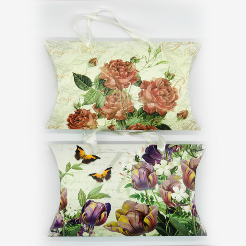 Подарунковий пакет з горизонтальним завантаженням 44×25 см – паперовий пакет з атласними ручками-2