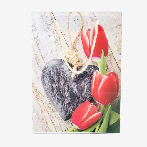 Подарунковий пакет Сердечко – паперовий пакет, упаковка для подарунків, романтичний подарунок-1