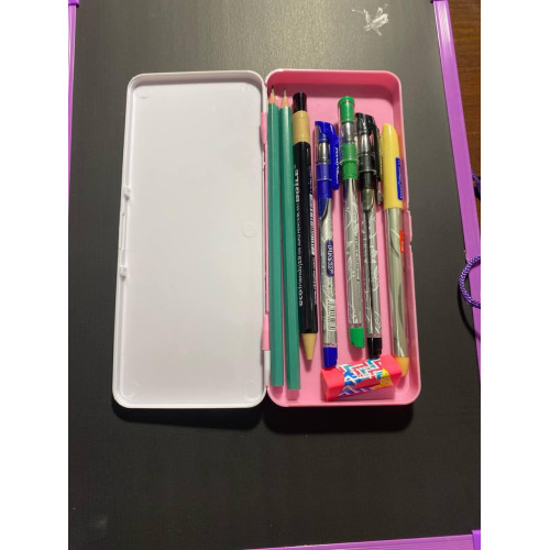 Пенал пластиковий порожній 80x190x20 мм для канцелярії, шкільний пенал-органайзер-2