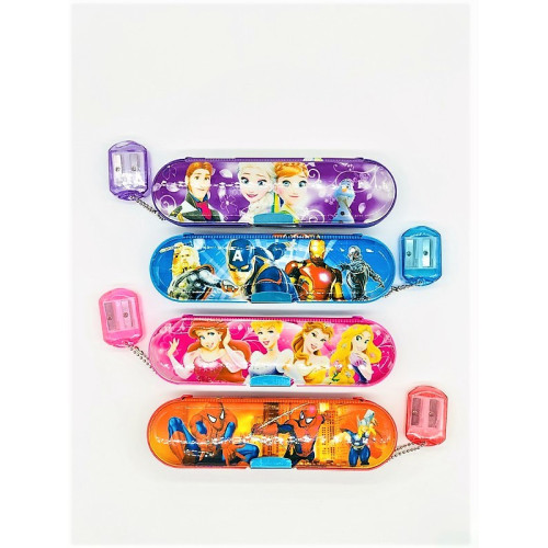 Пенал подвійний з точилкою – пластиковий органайзер для школи та офісу