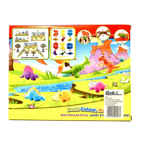 Набір легкого пластиліну 6 кольорів з формами – м'який матеріал для ліплення для дітей-1