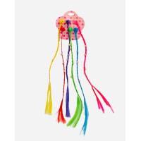 Искусственные косички с зажимом (30 см, микс цветов) – накладные пряди для причесок, свадьбы и карнавалов.