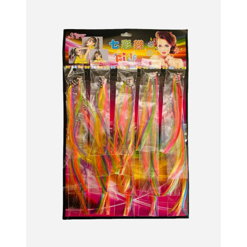 Штучні дитячі пасма з пружиною (см) - яскраві накладні пасма для весілля, вечірок