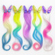 Прикраса для дівчаток з кліпсою-метеликом та райдужними пасмами, довжина виробу 45 см