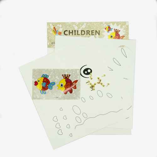 Детская 3D раскраска-конструктор «Животные и рыбки», картон, 24x33 см, развивающая-1