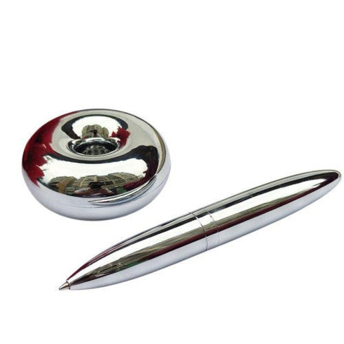 Ручка кулькова з магнітною підставкою, подарунковий набір, синє чорнило-1