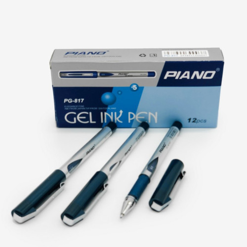 Гелева ручка «Piano PG-817» синя, професійна ручка для письма