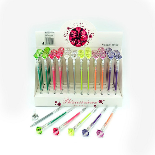 Гелева ручка Princess Diamond синя | Преміум гелева ручка з плавним письмом