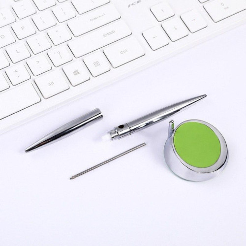 Шариковая ручка на магните с синими чернилами – стильная металлическая, с магнитным креплением, для офиса, док-4