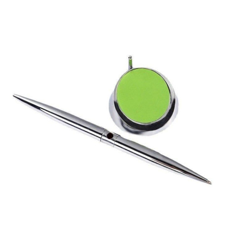 Шариковая ручка на магните с синими чернилами – стильная металлическая, с магнитным креплением, для офиса, док-6