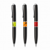 Ручка кулькова подарункова з імітацією каменю, металевий корпус, набір преміум