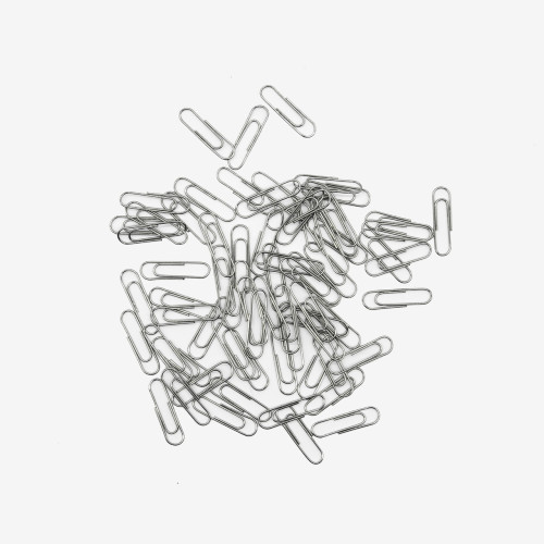 Скріпки канцелярські металеві Pins & Clips, 28 мм, 70 шт, офісні скріпки для паперів, сталеві, кольорові-1