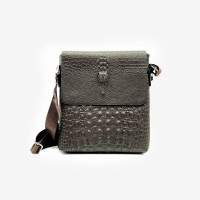 Сумка чоловіча «Crocodile», екошкіра, 270×240 мм з широкою тканинною ручкою