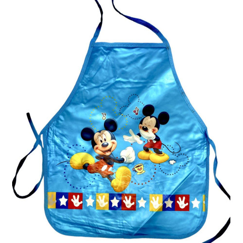 Дитячий непромокальний фартух для творчості з поліетилену - захисний нагрудник від фарб, клею та бруду-1