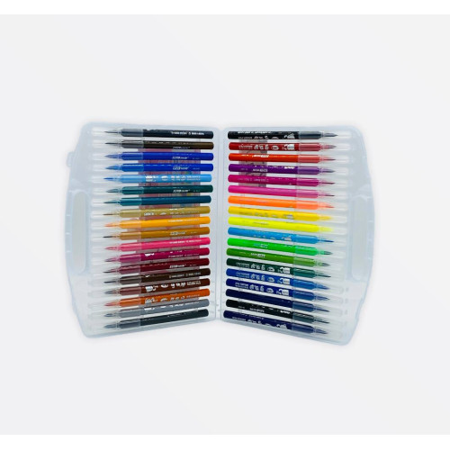 Акварельні фломастери-пензлі з м'яким наконечником, 36 кольорів, арт. 6007-36, художні маркери для малювання, скетчингу-1