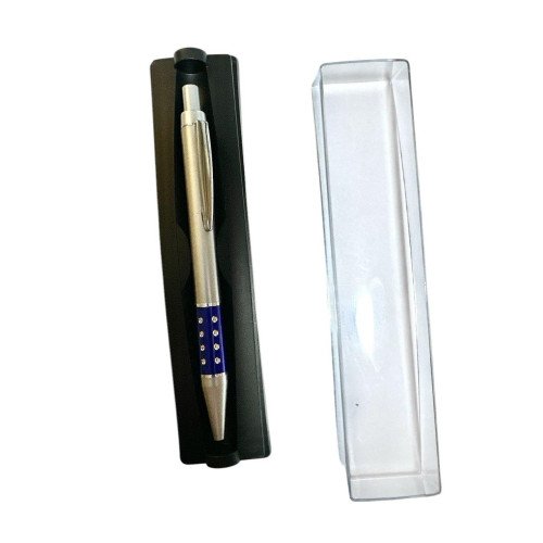 Пластиковий футляр для ручки 175×35×25 мм з прозорим верхом | Захисний чохол для пір'яних та кулькових ручок-1