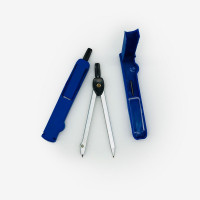 Циркуль металлический в футляре CAMIS с дополнительным грифелем – для точного черчения