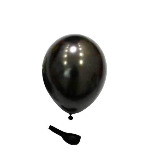 Латексні повітряні кулі 12'' (30,5 см) чорні, 10 шт | Набір для свята, декору, вечірок-1