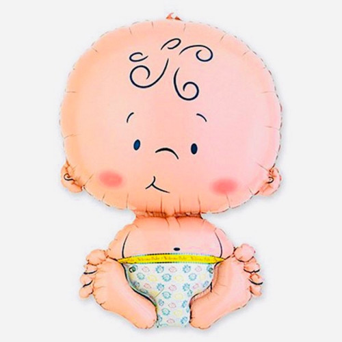 Фольгована куля 'Baby boy' - хлопчик 20×24 см | Прикраса для baby shower, свята новонародженого