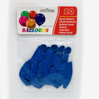 Шары воздушные латексные матовые  синие, 12 дюймов (30 см), 10 шт/уп