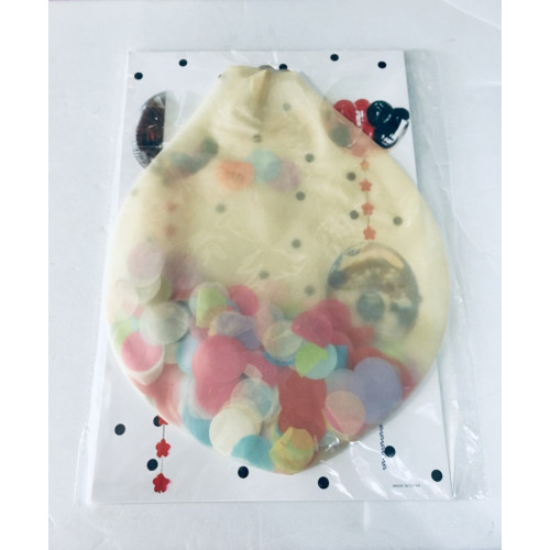 Кулі повітряні латексні напівпрозорі CAMIS 36 дюймів (91 см) з конфеті-1