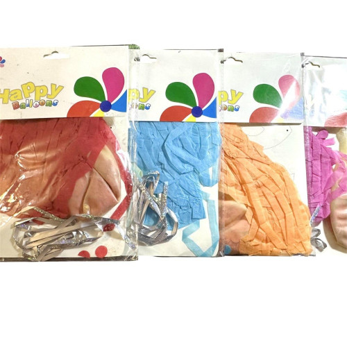 Латексна куля 'BALLON' 32 дюйми з бахромою та конфеті | Гігантські кулі для свят, фотосесій та декору-2