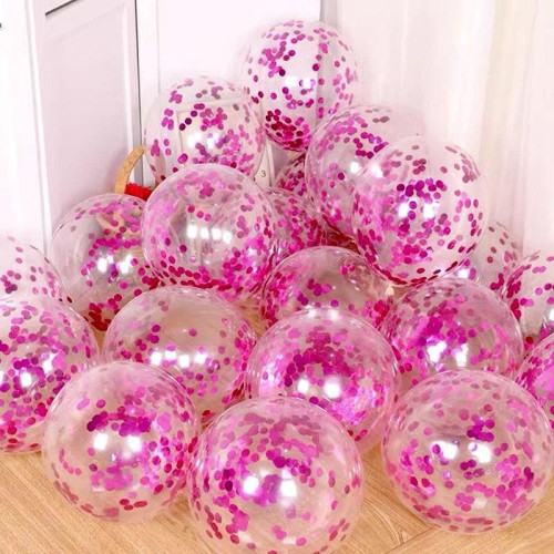 Латексна куля 'BALLON' 32 дюйми з бахромою та конфеті | Гігантські кулі для свят, фотосесій та декору-3