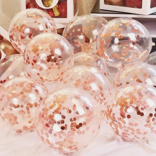 Латексна куля 'BALLON' 32 дюйми з бахромою та конфеті | Гігантські кулі для свят, фотосесій та декору-5