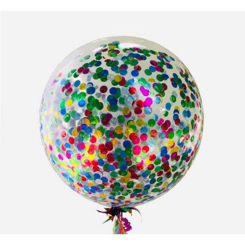 Повітряні кулі 36 дюймів з фольгованим конфеті 15 мм – латексні, гігантські, для свята-1